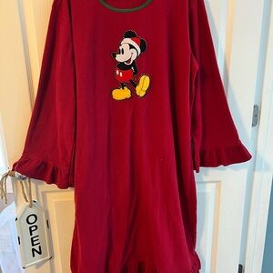 Disney Red adult Pajamas with Mickey Mouse